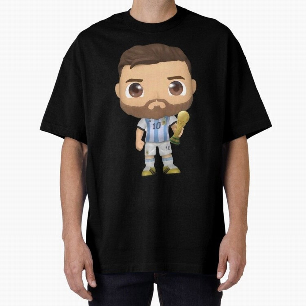 Messi_Champion Oversized T-Shirt Celebrate Fan Favorites in FIFA World Cup 2026 USA Canada Mexico for Fans of CR7 and Messi and France, Bringing Goal Celebration Energy, Supporter Heritage, Football Icons and Worldwide Tournament Joy; Made for