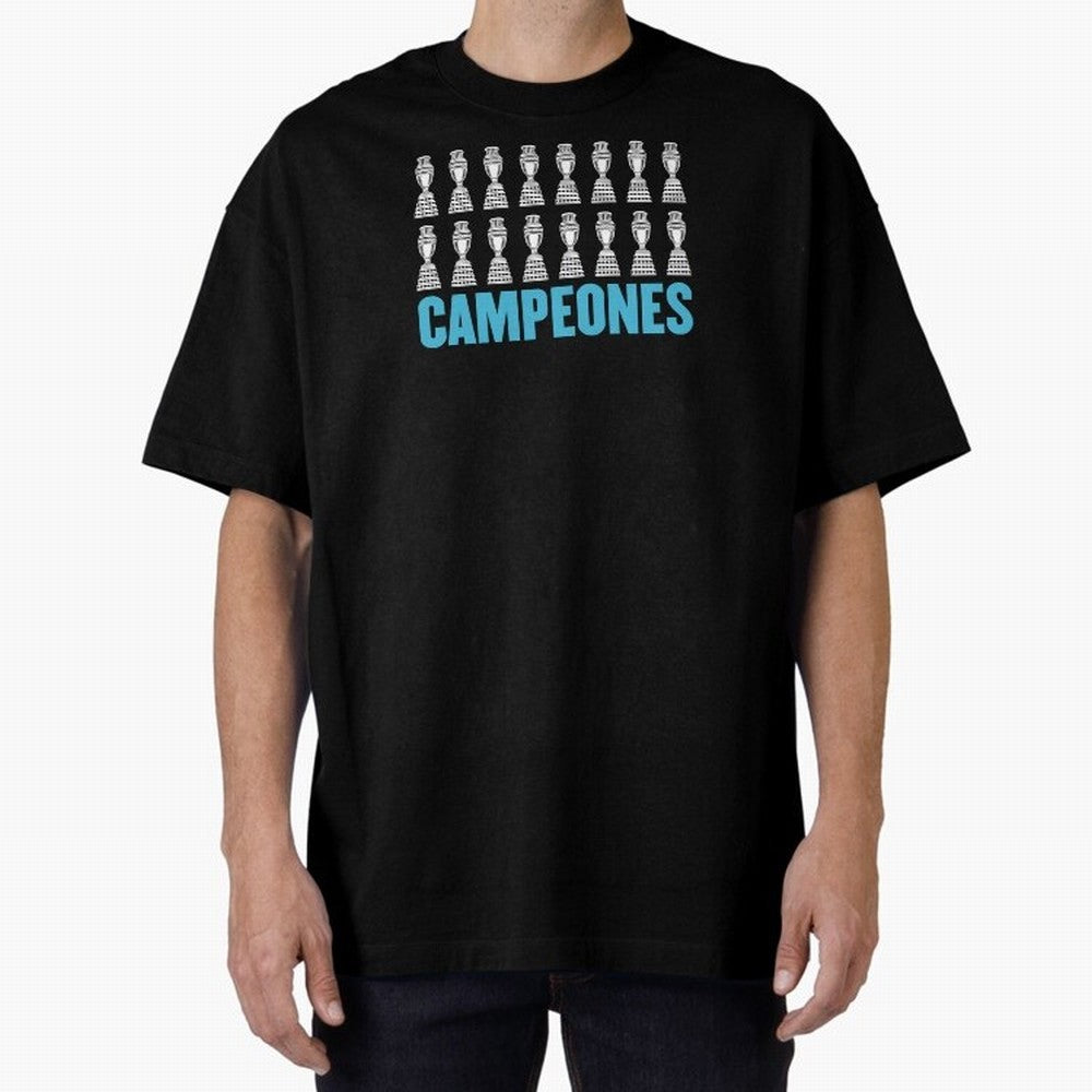 Campeones! Classic T-Shirt Honor the Football Icons of FIFA World Cup 2026 Group Stage Spirit, Featuring Portugal, Spain and Germany, Cristiano Ronaldo, Sports Nostalgia, International Competition, Famous Players and Unforgettable Victories; Ideal