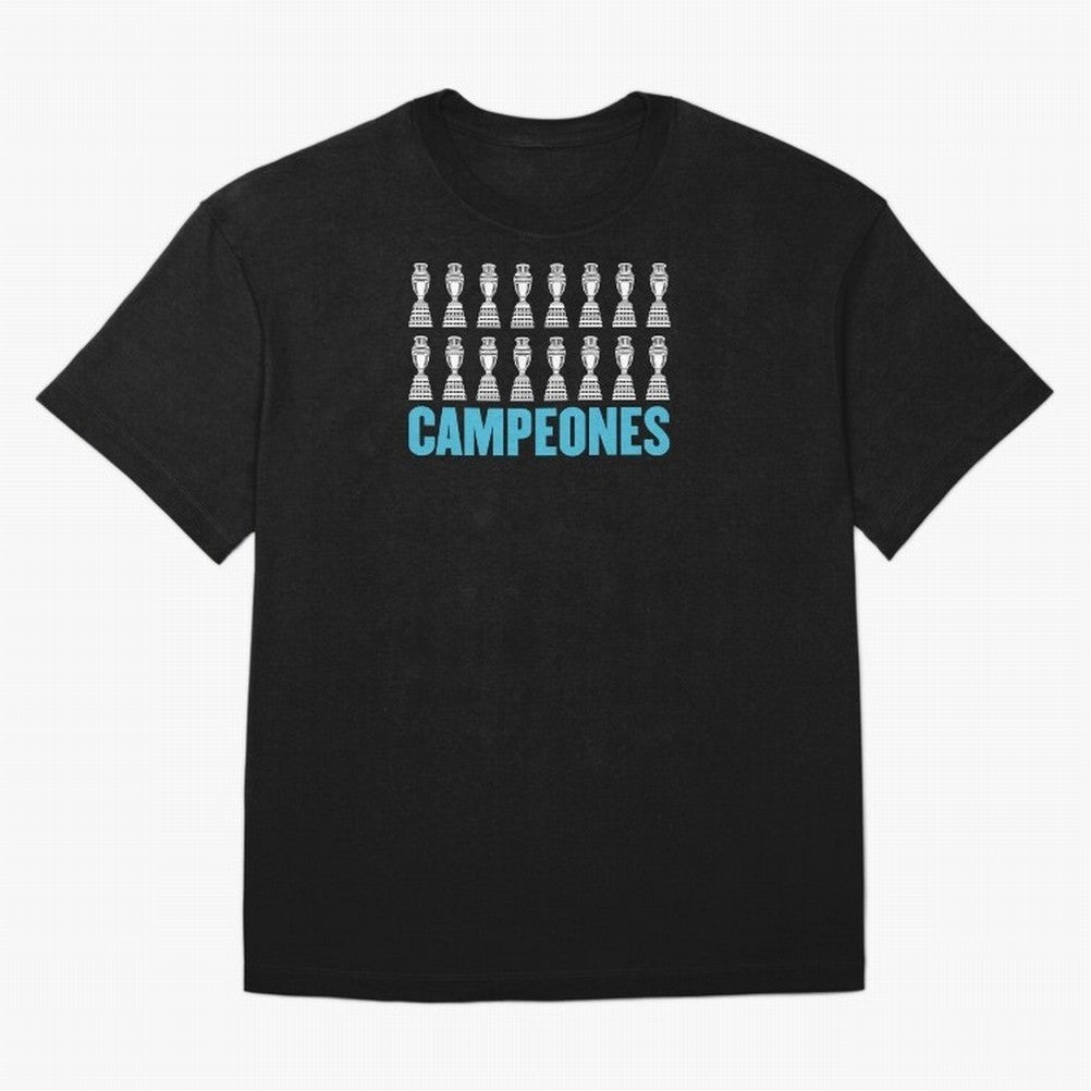 Campeones! Classic T-Shirt Honor the Football Icons of FIFA World Cup 2026 Group Stage Spirit, Featuring Portugal, Spain and Germany, Cristiano Ronaldo, Sports Nostalgia, International Competition, Famous Players and Unforgettable Victories; Ideal