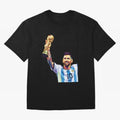 Messi wpap pop art Oversized T-Shirt Show Love for Legendary Goals in FIFA World Cup 2026 for Fans of Mbappe and Portugal, Spain and Germany, Bringing Football History, Final Match Energy, Crowd Noise and Once in a Lifetime Moments; Created for