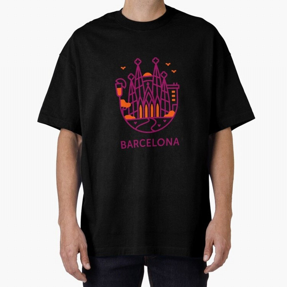 Luggage Barcelona Oversized T-Shirt Follow the Road to the FIFA World Cup 2026 Group Stage Journey through Mbappe Highlights, Argentina and Brazil Pride, Soccer Culture, Superstar Moments, National Team Dreams and Competitive Fire; Perfect for