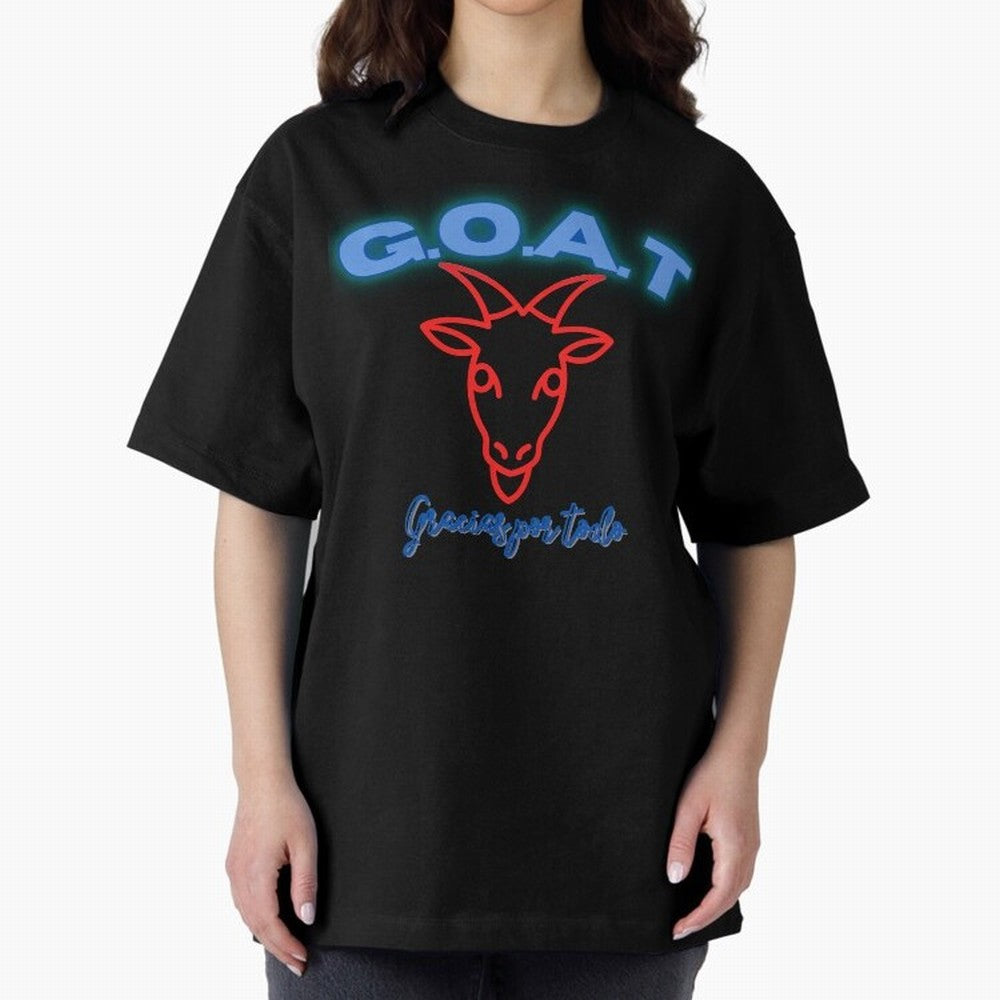 Lionel Messi THANKS GOAT Shirt Oversized T-Shirt Join Supporters Worldwide for FIFA World Cup 2026 USA Canada Mexico for Fans of Messi and Brazil, Portugal and Argentina, Bringing Classic Soccer Heritage, Championship Pressure, Fan Loyalty and