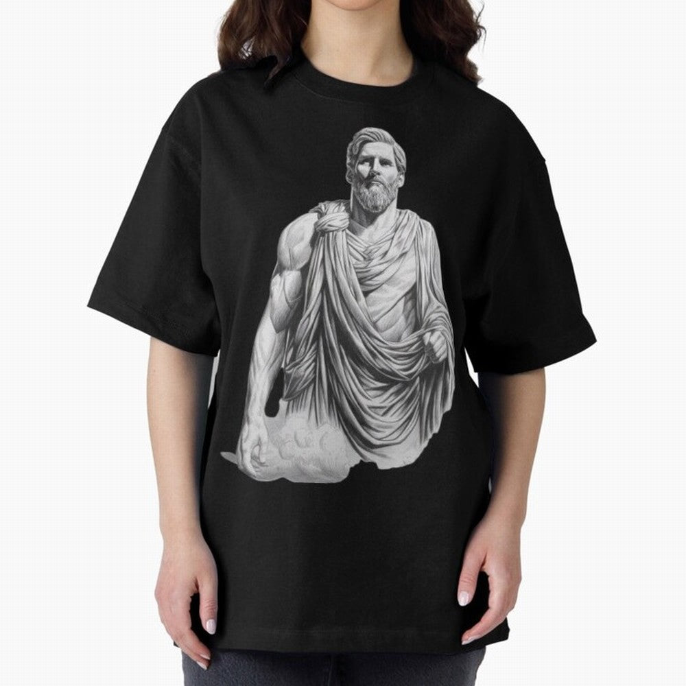 Lionel Messi - Greek God Zeus Classic T-Shirt Stand Proud for Global Football Passion for FIFA World Cup 2026 Group Stage, Highlighting Messi, CR7 and Mbappe, Brazil, Classic Soccer Heritage, Championship Pressure, Fan Loyalty and International
