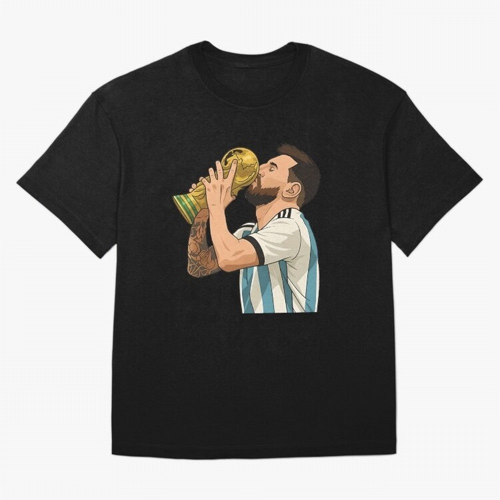 Messi Cup Oversized T-Shirt Enjoy the Biggest Football Party of FIFA World Cup 2026 for Fans of CR7 and France and Portugal, Bringing Supporter Pride, Iconic Celebrations, Legendary Names and Global Match Day Energy; Great for Supporters Who Love