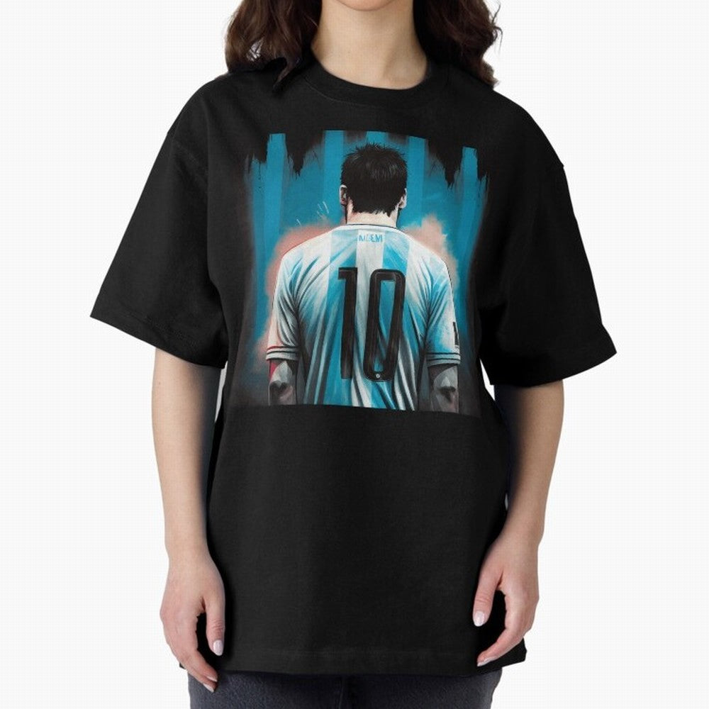 Messi The GOAT Oversized T-Shirt Celebrate the FIFA World Cup 2026 Journey through Messi, CR7 and Mbappe Highlights, Germany Pride, Supporter Pride, Iconic Celebrations, Legendary Names and Global Match Day Energy; Perfect for Fans, Collectors,