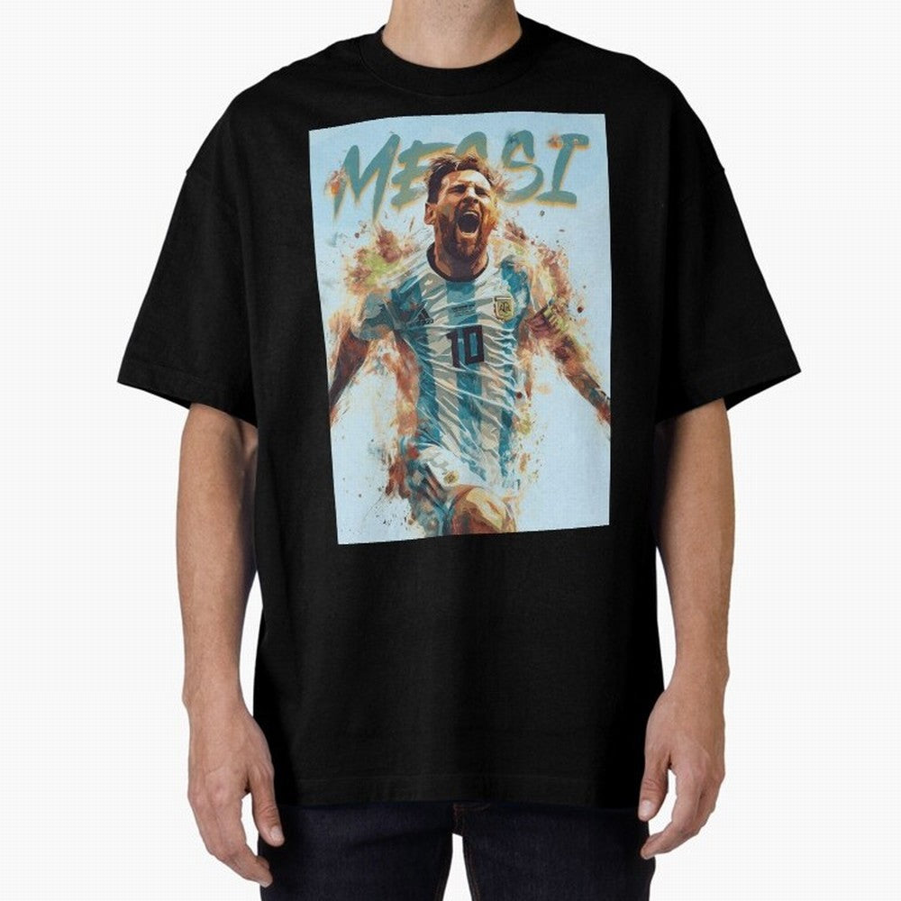 Messi Pop Art Portrait Classic T-Shirt Remember Global Football Passion for FIFA World Cup 2026 USA Canada Mexico, with Cristiano Ronaldo, Spain and Netherlands, Football Passion, Legendary Performances, Festival Vibes and Supporter Community;