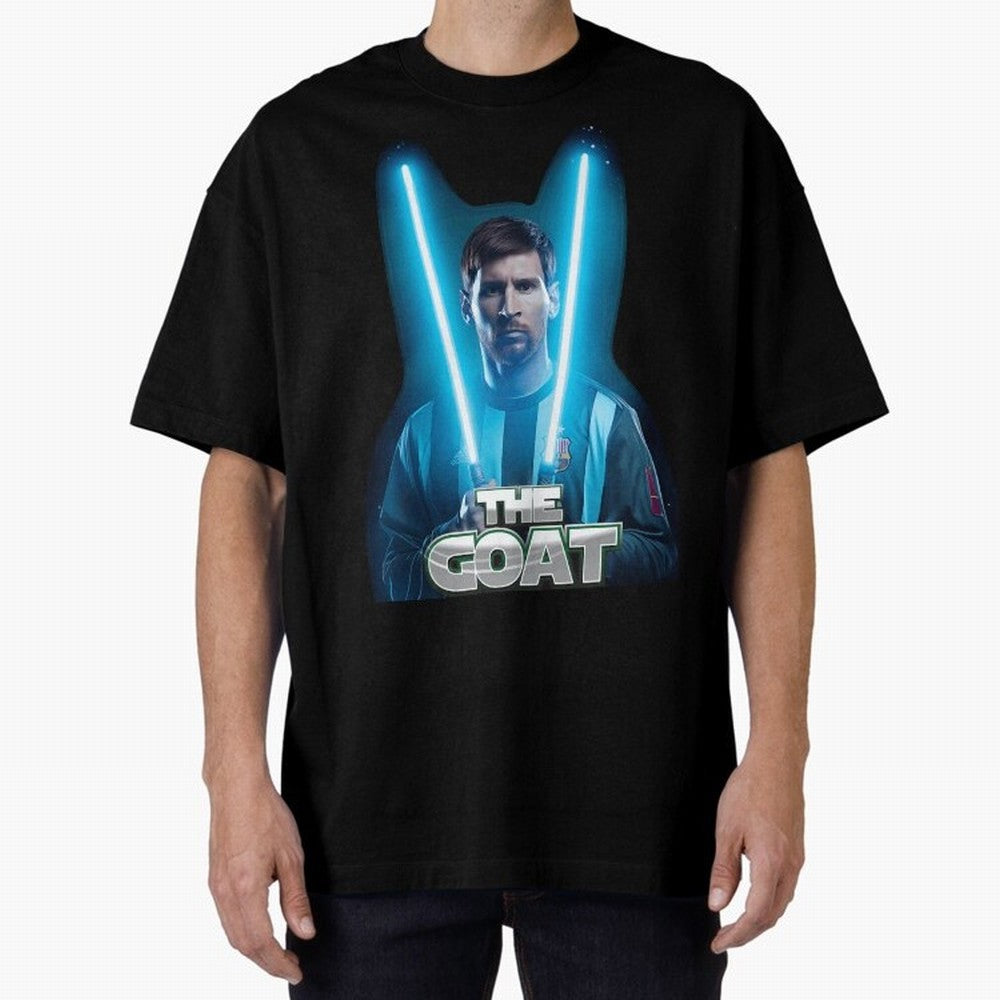 Messi Pop Art Portrait Oversized T-Shirt Celebrate Classic Football Spirit in Match Day Hype around FIFA World Cup 2026, CR7, Argentina and Brazil, Football History, Final Match Energy, Crowd Noise and Once in a Lifetime Moments; Created for Match