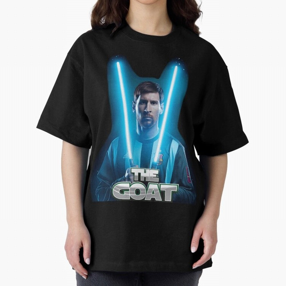 Messi Pop Art Portrait Oversized T-Shirt Celebrate Classic Football Spirit in Match Day Hype around FIFA World Cup 2026, CR7, Argentina and Brazil, Football History, Final Match Energy, Crowd Noise and Once in a Lifetime Moments; Created for Match