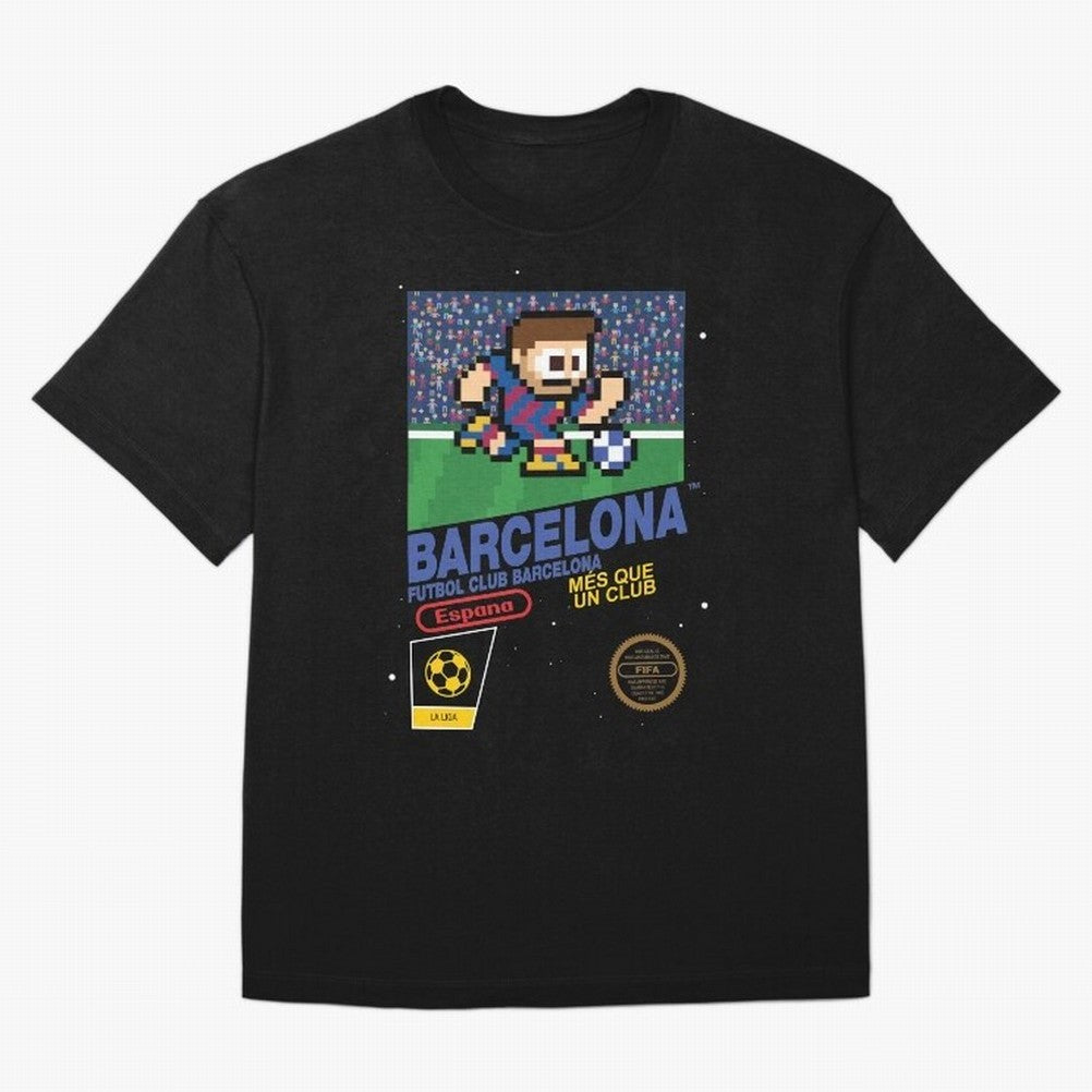 FC Barcelona (8-bit Football / Soccer Videogame Cart) Essential T-Shirt Bring World Football Passion into FIFA World Cup 2026 USA Canada Mexico Spirit, Filled with Portugal, Spain and Germany, Messi, CR7 and Mbappe, Tournament Hype, Historic
