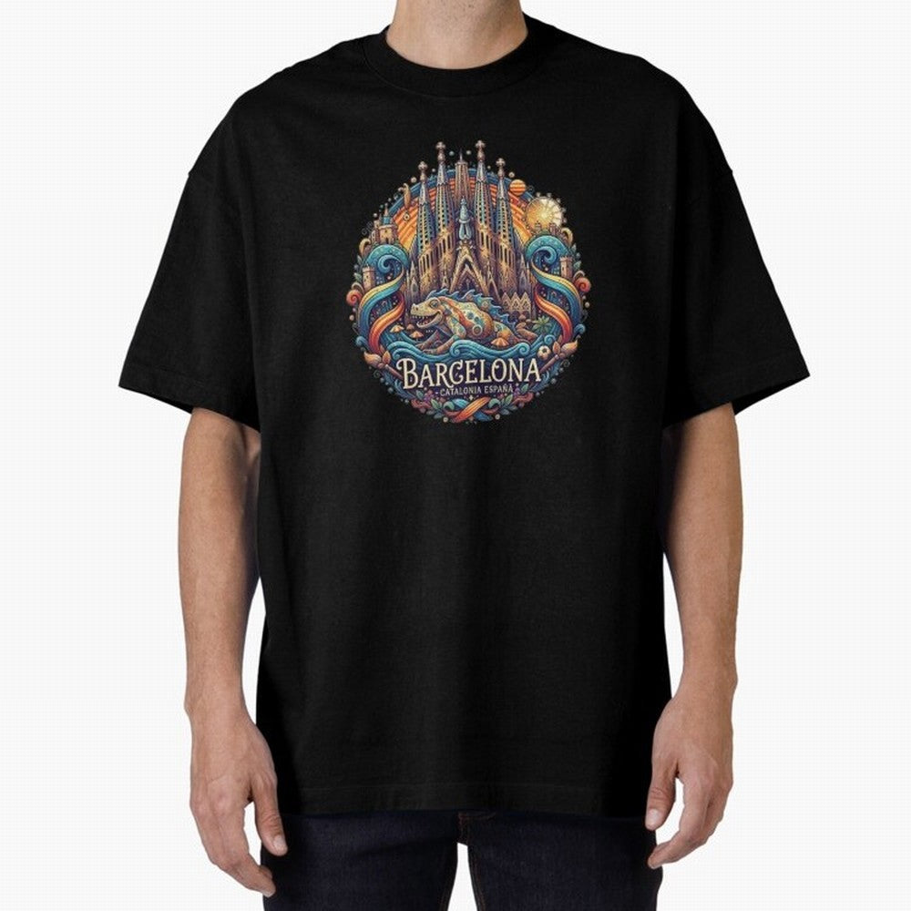 BARCELONA Oversized T-Shirt Celebrate Football Heritage in FIFA World Cup 2026 USA Canada Mexico Spirit, Featuring France, Neymar, Supporter Pride, Iconic Celebrations, Legendary Names and Global Match Day Energy; Ideal for Football Dads, Football