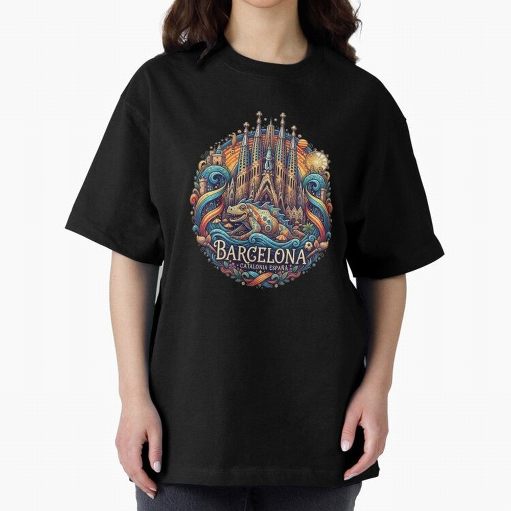 BARCELONA Oversized T-Shirt Celebrate Football Heritage in FIFA World Cup 2026 USA Canada Mexico Spirit, Featuring France, Neymar, Supporter Pride, Iconic Celebrations, Legendary Names and Global Match Day Energy; Ideal for Football Dads, Football