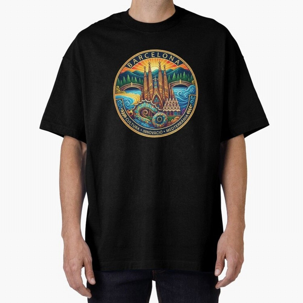 BARCELONA Oversized T-Shirt Bring Champion Energy into FIFA World Cup 2026 Featuring CR7, Brazil Energy, Sports Nostalgia, International Competition, Famous Players and Unforgettable Victories; Ideal for Passionate Fans Who Love Underdog Stories,