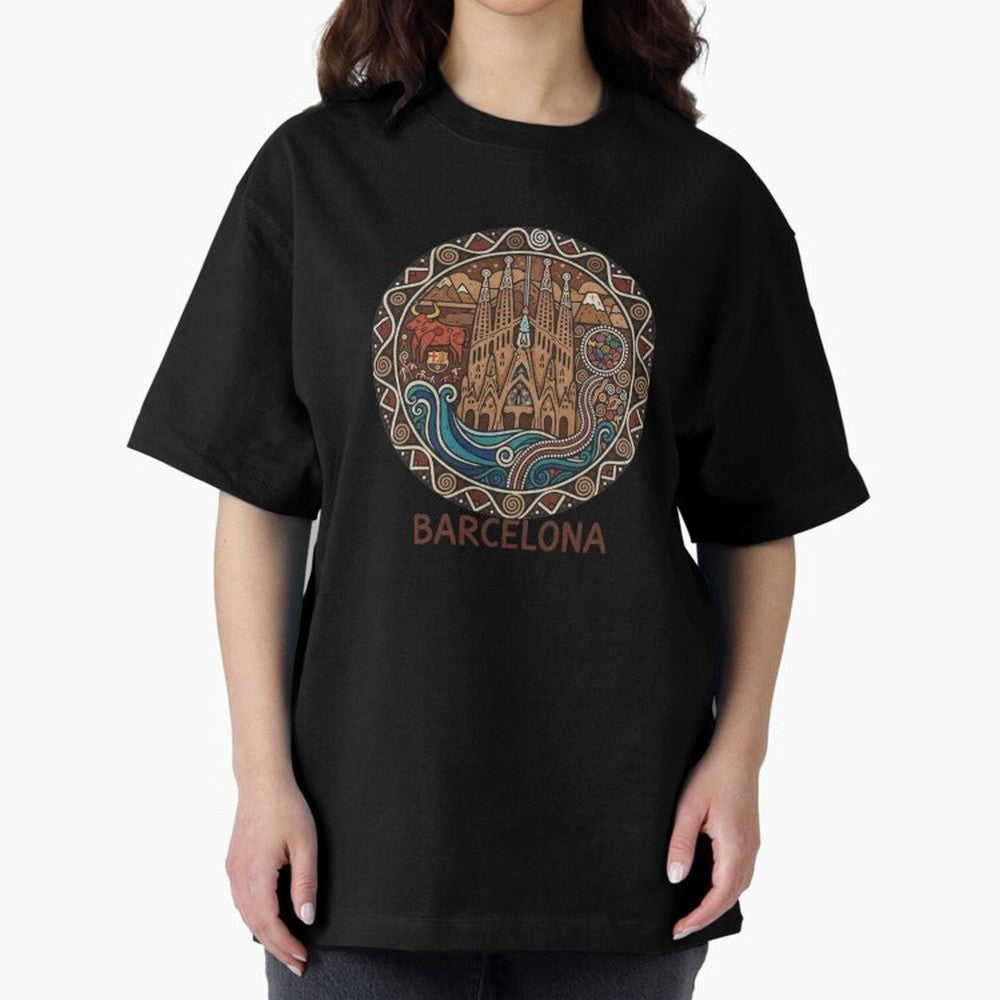 BARCELONA Oversized T-Shirt Build Global Football Passion for FIFA World Cup 2026 Group Stage, Made for Messi, France, Football Festival Excitement, Trophy Ambitions, Country Rivalries and Star Player Buzz; Perfect for Supporters Who Want Bold