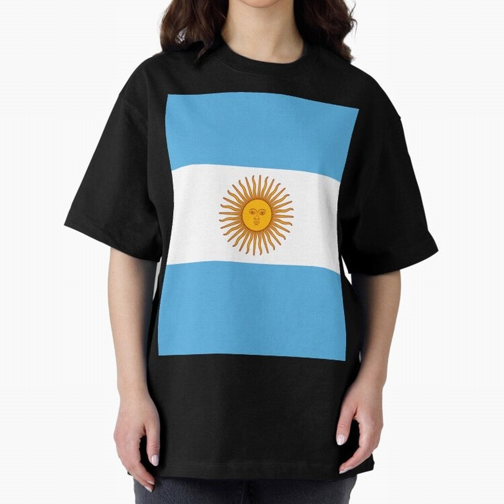 Argentina Oversized T-Shirt Keep the Match Day Mood of Match Day Hype around FIFA World Cup 2026 USA Canada Mexico, Neymar, Argentina and Brazil, Classic Soccer Heritage, Championship Pressure, Fan Loyalty and International Pride; Built for