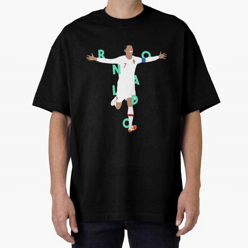 Ronaldo (Mint Green) Oversized T-Shirt Honor Champions and Dreams in FIFA World Cup 2026 USA Canada Mexico Spirit, Filled with England and Germany, Haaland and Mbappe, Soccer Culture, Superstar Moments, National Team Dreams and Competitive Fire;