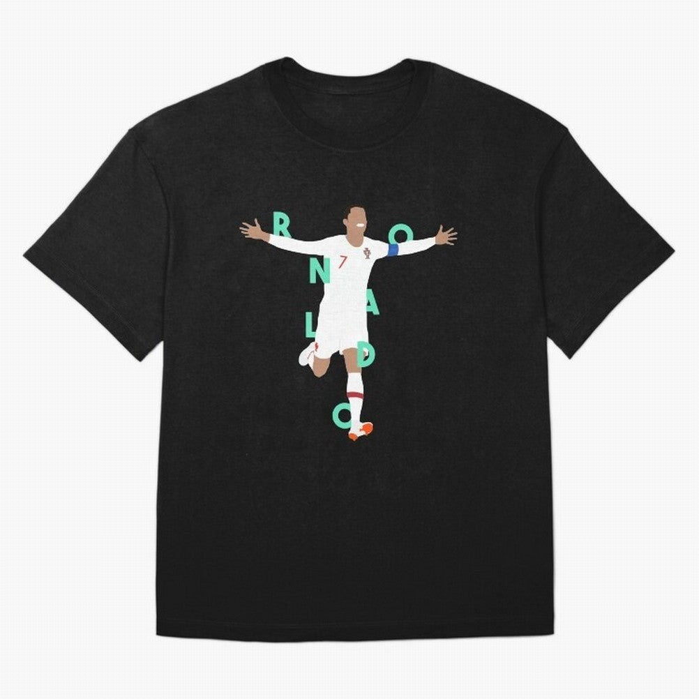 Ronaldo (Mint Green) Oversized T-Shirt Honor Champions and Dreams in FIFA World Cup 2026 USA Canada Mexico Spirit, Filled with England and Germany, Haaland and Mbappe, Soccer Culture, Superstar Moments, National Team Dreams and Competitive Fire;
