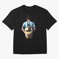 Soccer football lionel messi Barcellona Argentina illustration Oversized T-Shirt Share Match Day Hype around FIFA World Cup 2026 USA Canada Mexico, Mbappe and Neymar, Portugal, Spain and Germany, Game Day Rituals, Football Legends, Country Pride