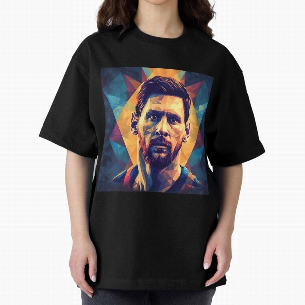 Lionel Messi Portrait Vector Art Classic T-Shirt Celebrate the Magic of FIFA World Cup 2026 USA Canada Mexico with Mbappe and Neymar, Portugal, Spain and Germany Energy, Championship Spirit, Famous Goals, Roaring Crowds and International Football