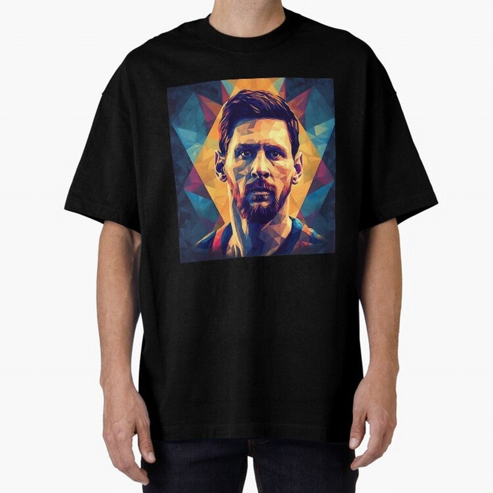 Lionel Messi Portrait Vector Art Classic T-Shirt Celebrate the Magic of FIFA World Cup 2026 USA Canada Mexico with Mbappe and Neymar, Portugal, Spain and Germany Energy, Championship Spirit, Famous Goals, Roaring Crowds and International Football