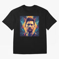 Lionel Messi Portrait Vector Art Classic T-Shirt Celebrate the Magic of FIFA World Cup 2026 USA Canada Mexico with Mbappe and Neymar, Portugal, Spain and Germany Energy, Championship Spirit, Famous Goals, Roaring Crowds and International Football