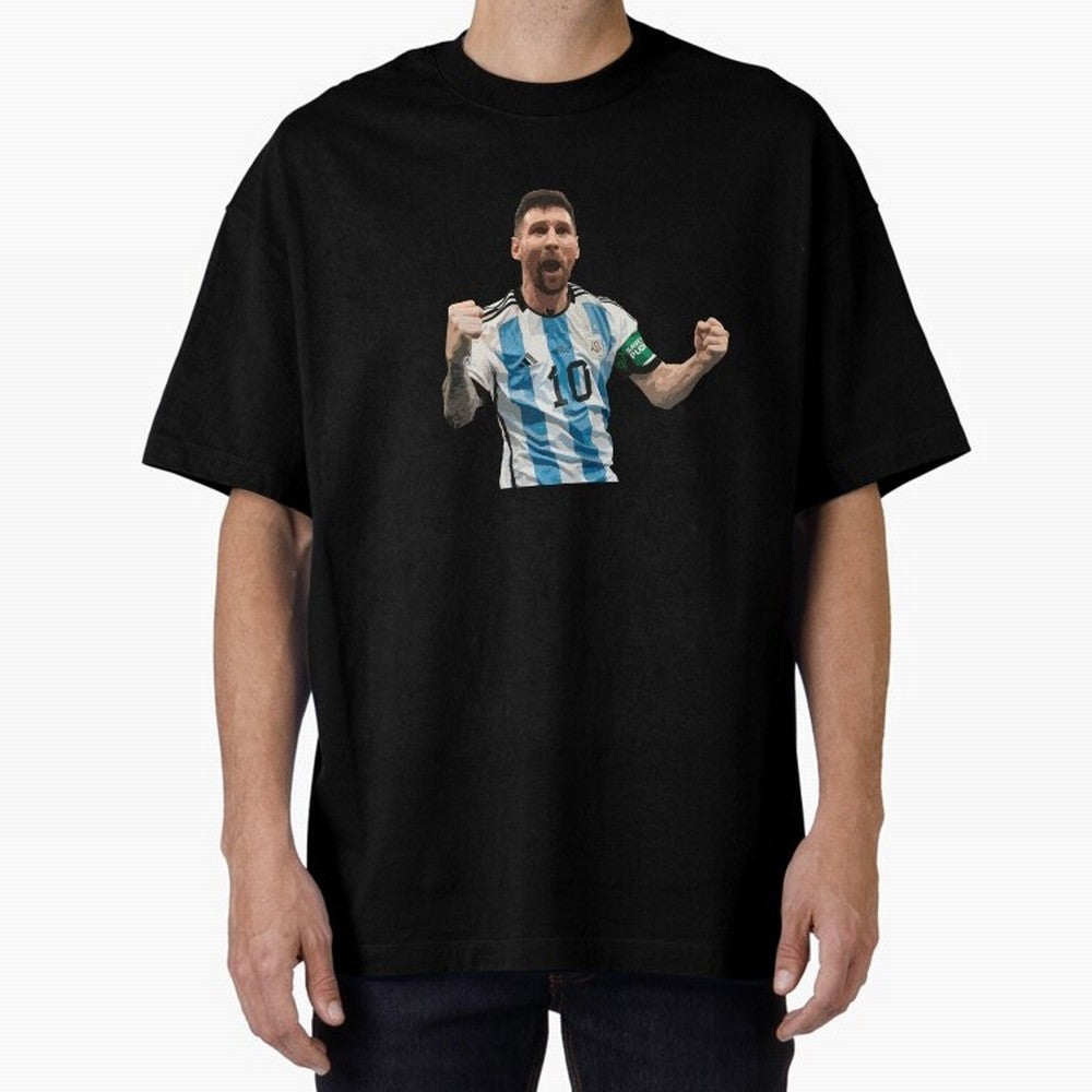 Messi World Champion #2 Oversized T-Shirt Celebrate Rivalries and Pride in FIFA World Cup 2026 Connected to Mbappe and Neymar, Spain and Netherlands Energy, Game Day Rituals, Football Legends, Country Pride and the Road to the Final; Built for