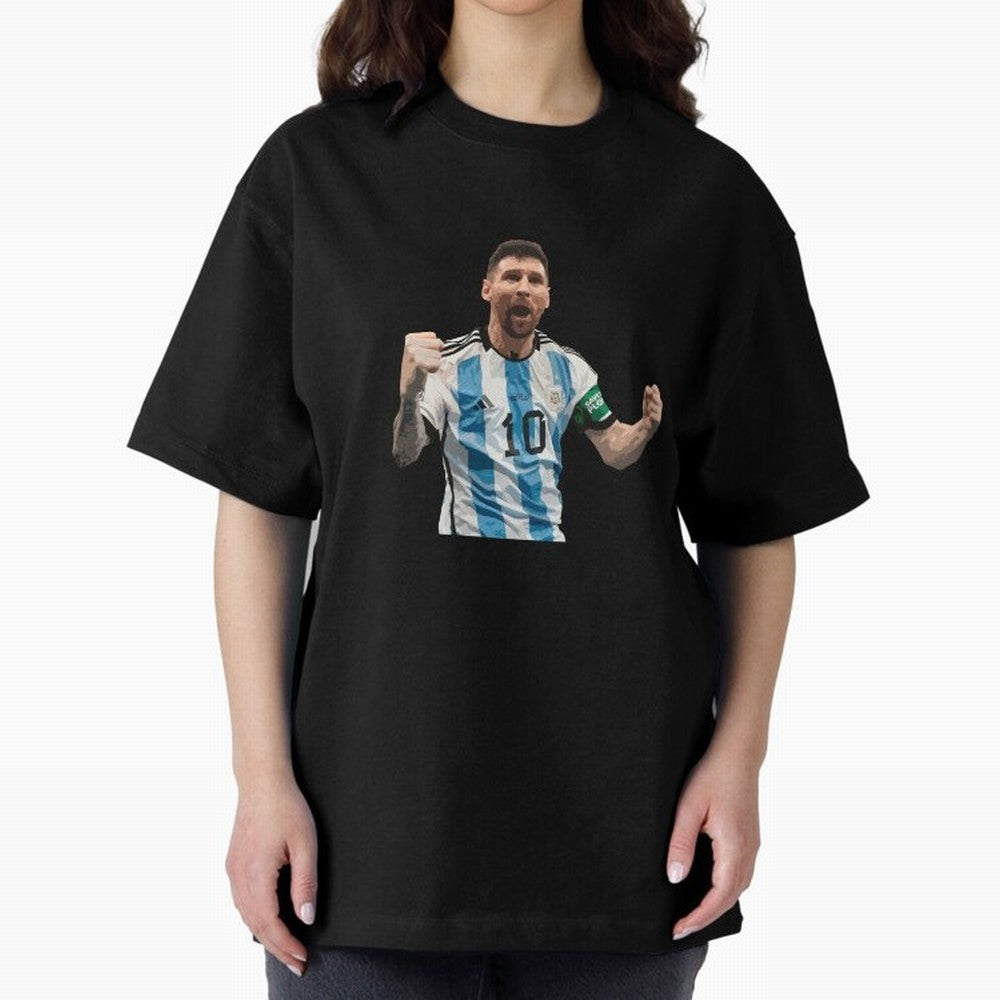 Messi World Champion #2 Oversized T-Shirt Celebrate Rivalries and Pride in FIFA World Cup 2026 Connected to Mbappe and Neymar, Spain and Netherlands Energy, Game Day Rituals, Football Legends, Country Pride and the Road to the Final; Built for