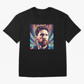 Lionel Messi Portrait Abstract Digital Football Player Classic T-Shirt Step into Global Football Passion for FIFA World Cup 2026 USA Canada Mexico, Featuring Neymar, Germany, Football Festival Excitement, Trophy Ambitions, Country Rivalries and