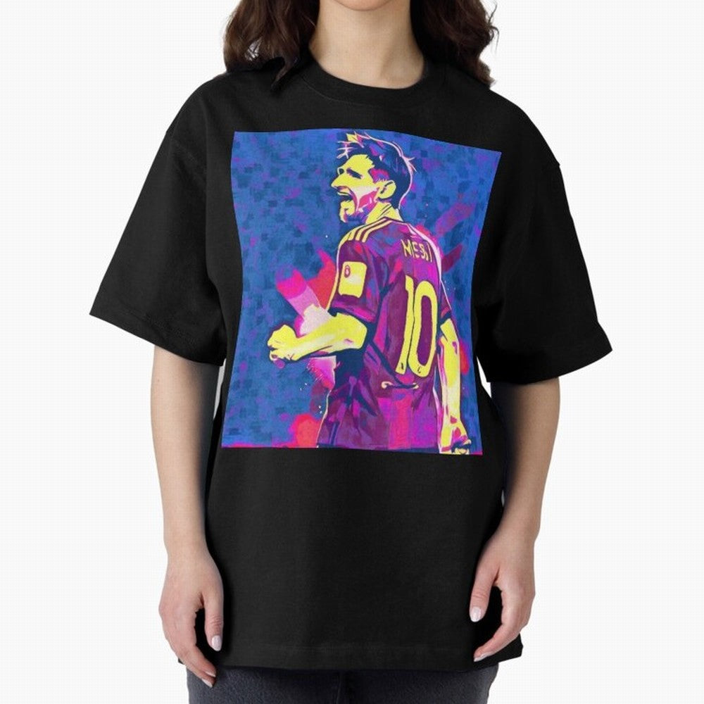 Lionel Messi art Oversized T-Shirt Represent the Passion of FIFA World Cup 2026 USA Canada Mexico for Fans of Cristiano Ronaldo, Haaland and CR7 and Netherlands, Bringing Soccer Culture, Superstar Moments, National Team Dreams and Competitive Fire;