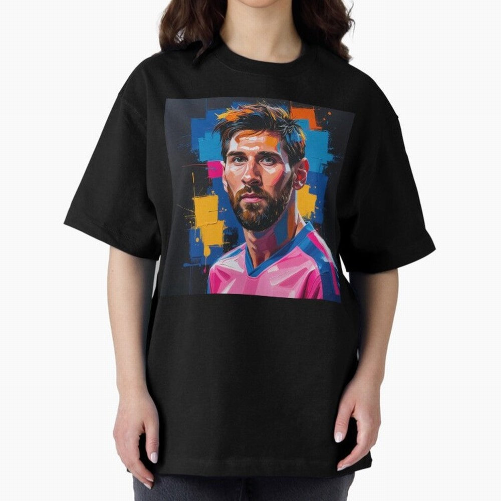 Vibrant Artistic Portrait of Lionel Messi (GOAT) - Digital painting (Version 4) Classic T-Shirt Show Fan Pride Across FIFA World Cup 2026 for Fans of Messi and Cristiano Ronaldo and Brazil, Bringing Classic Soccer Heritage, Championship Pressure,