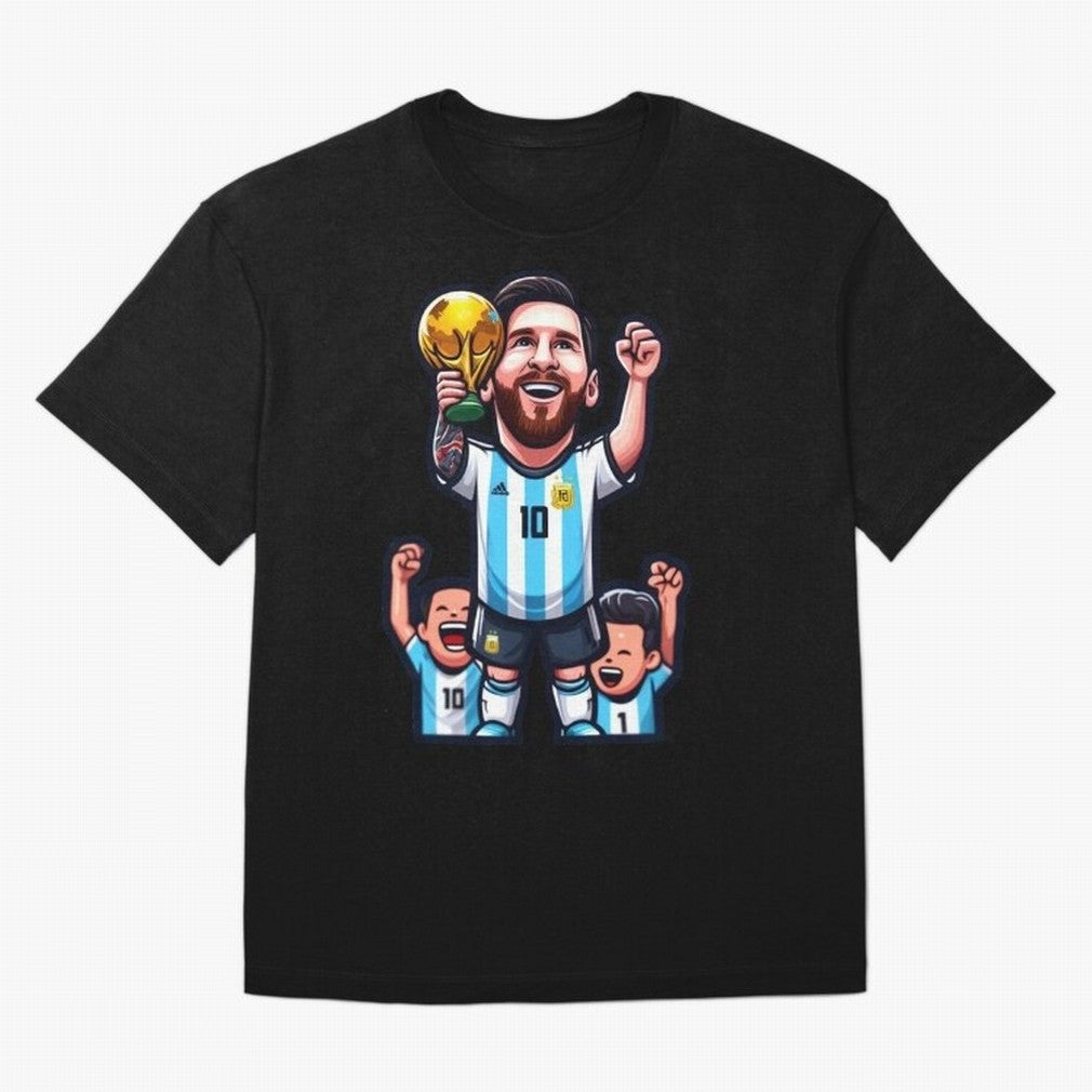 Lionel Messi Digital Print on T-Shirt Classic T-Shirt Celebrate National Team Dreams in the FIFA World Cup 2026 Group Stage Journey through CR7 and Messi Highlights, England and Germany Pride, Champion Mindset, Group Stage Buzz, Knockout Tension