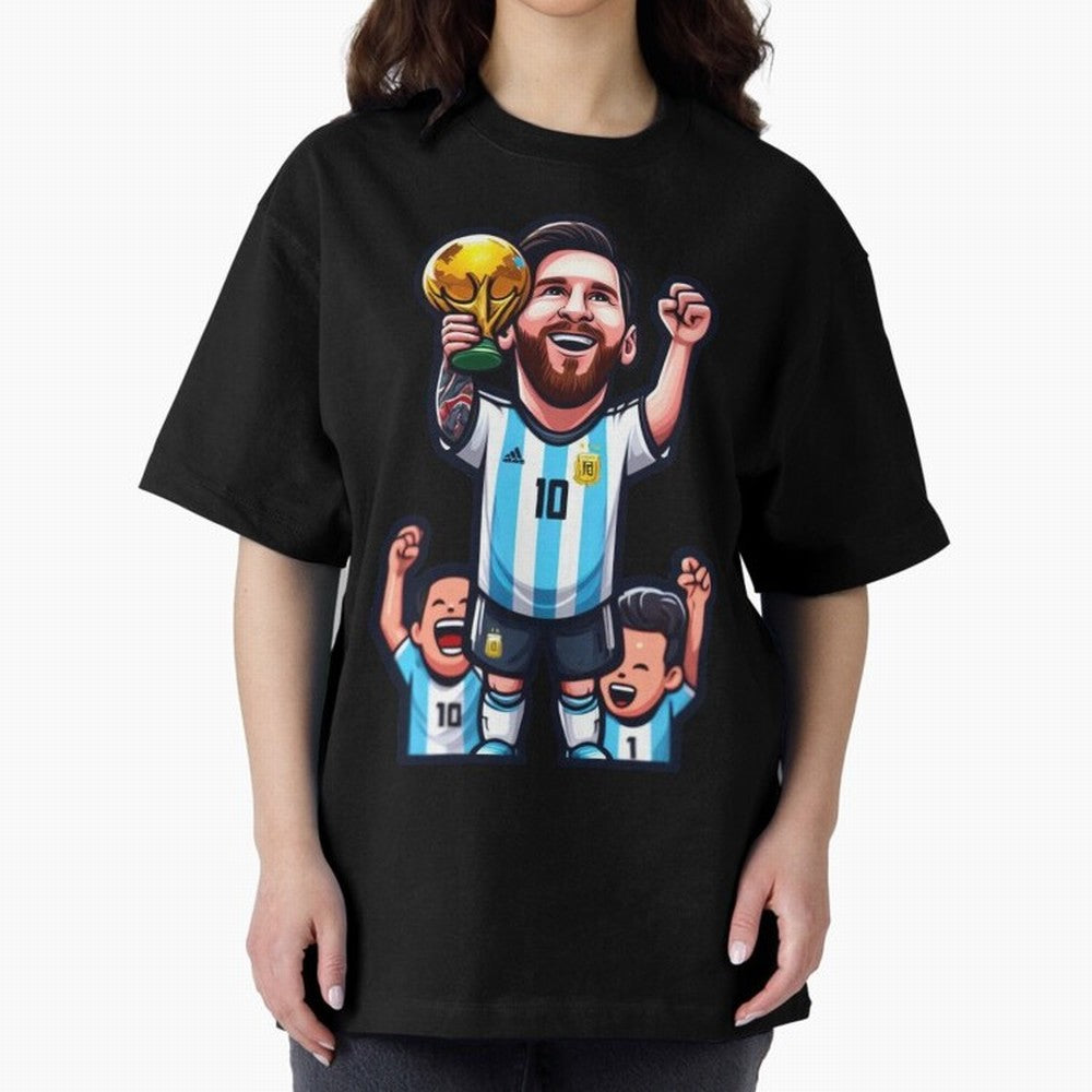 Lionel Messi Digital Print on T-Shirt Classic T-Shirt Celebrate National Team Dreams in the FIFA World Cup 2026 Group Stage Journey through CR7 and Messi Highlights, England and Germany Pride, Champion Mindset, Group Stage Buzz, Knockout Tension