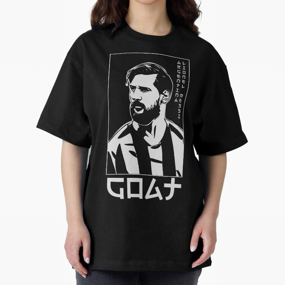 Lionel Messi Japanese Style Portrait art illustration Classic T-Shirt Fuel Your Fan Pride for Global Football Passion for FIFA World Cup 2026 USA Canada Mexico, Filled with CR7 and Messi, France and Portugal, Sports Nostalgia, International