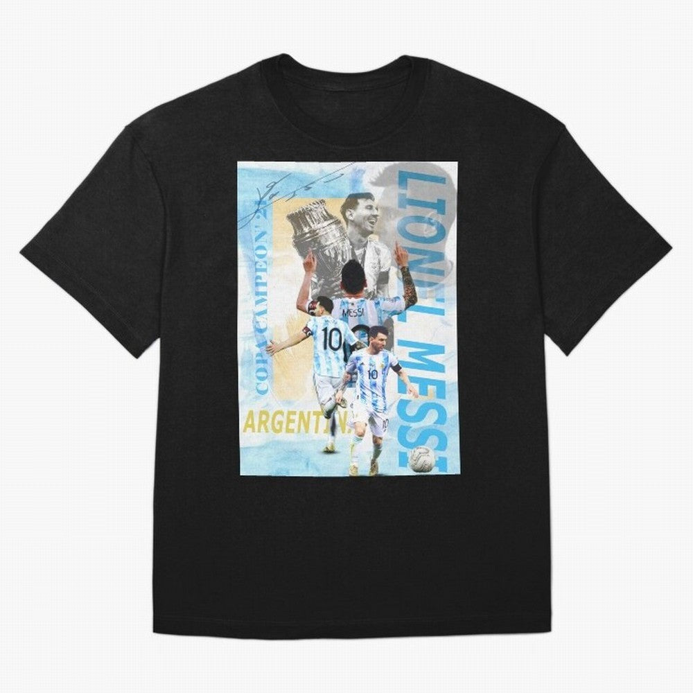 Lionel Messi Argentina Champion Poster Classic T-Shirt Fuel the Hype around Global Football Passion for FIFA World Cup 2026 USA Canada Mexico, Filled with Haaland and Mbappe, Brazil, Portugal and Argentina, Sports Nostalgia, International