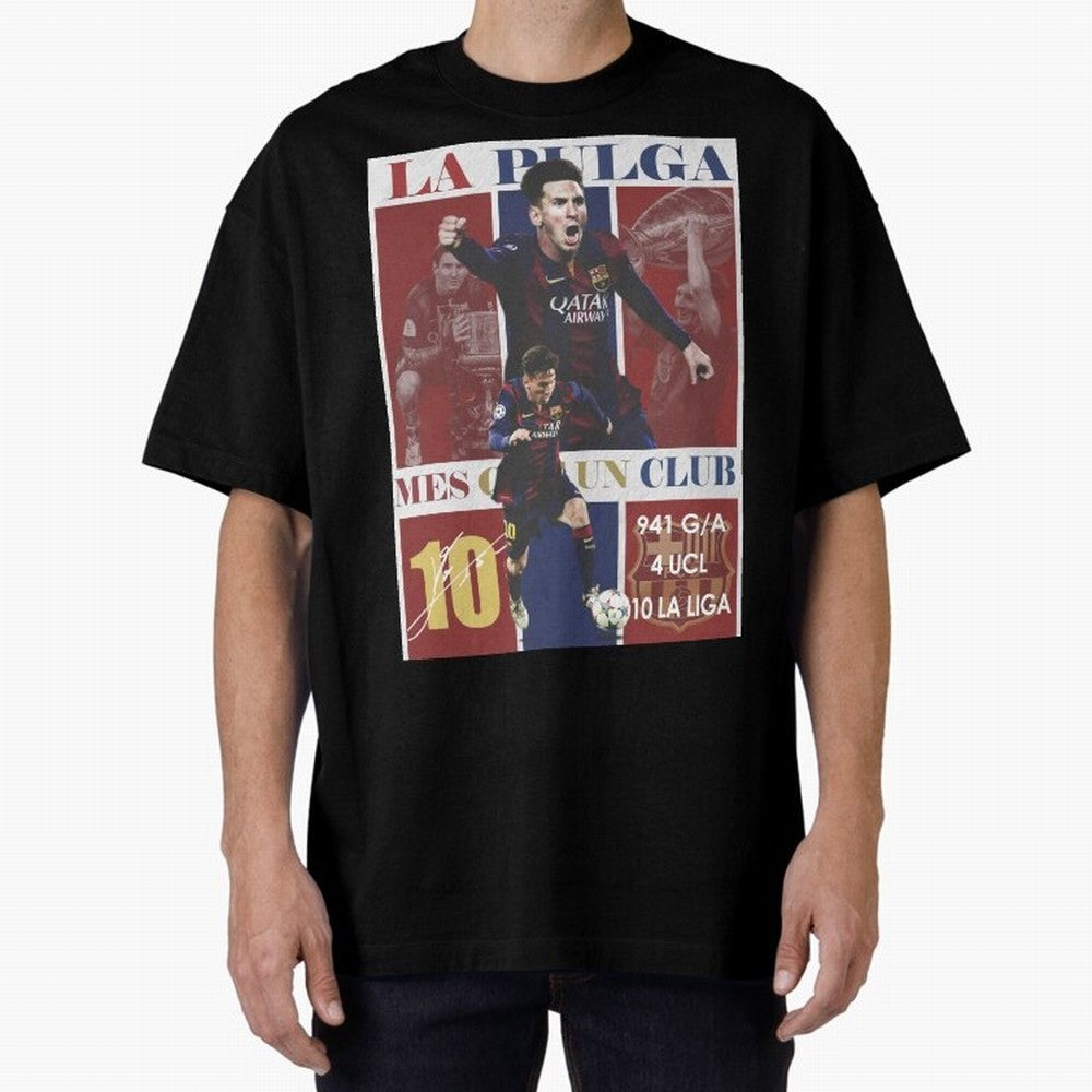 Lionel Messi 2015 Barcelona Poster- Iconic La Liga Hero Art Print Classic T-Shirt Carry the Dream of FIFA World Cup 2026 USA Canada Mexico for Fans of Haaland and Germany, Bringing Vintage Soccer Flavor, Modern Football Stars, National Flags and