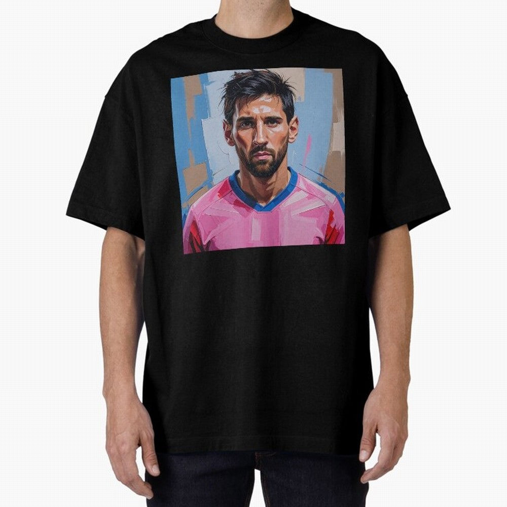Vibrant Artistic Portrait of Lionel Messi (GOAT) - Digital painting (Version 2) Classic T-Shirt Share the Excitement of Global Football Passion for FIFA World Cup 2026, Filled with Messi, CR7 and Mbappe, Spain and Netherlands, Supporter Pride,