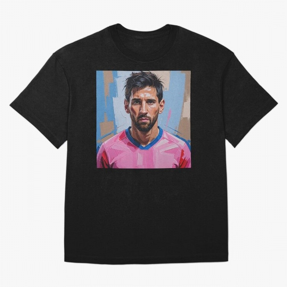 Vibrant Artistic Portrait of Lionel Messi (GOAT) - Digital painting (Version 2) Classic T-Shirt Share the Excitement of Global Football Passion for FIFA World Cup 2026, Filled with Messi, CR7 and Mbappe, Spain and Netherlands, Supporter Pride,