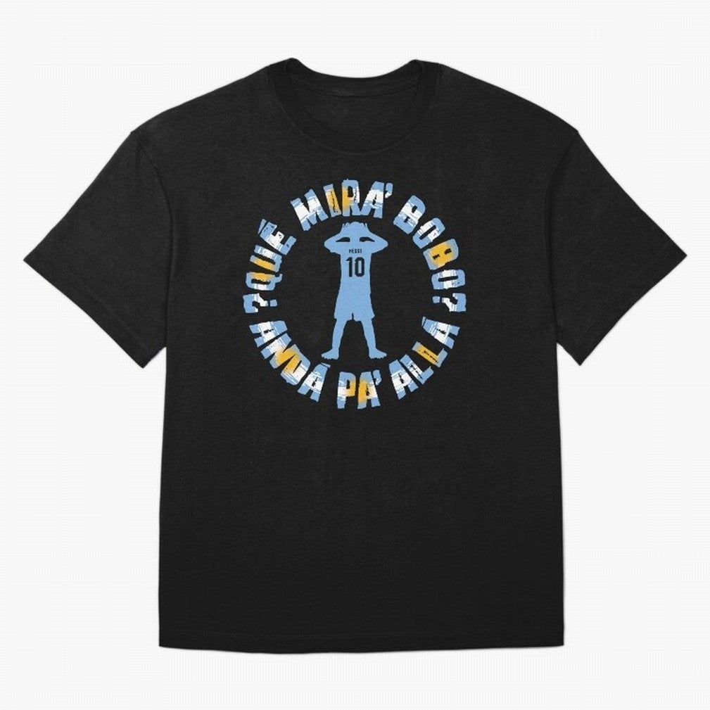 Que Mira, Bobo? - Messi Oversized T-Shirt Turn Football Passion into FIFA World Cup 2026 Group Stage Spirit, Inspired by France, Cristiano Ronaldo, Haaland and CR7, Sports Nostalgia, International Competition, Famous Players and Unforgettable