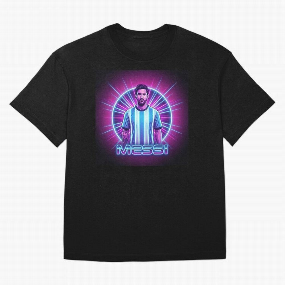 ?Argentina Football Legend Messi Cyberpunk Retro Futurist Design (Version 4) Classic T-Shirt Fuel the FIFA World Cup 2026 Journey through Messi, Neymar and Mbappe Highlights, Spain Pride, Game Day Rituals, Football Legends, Country Pride and the