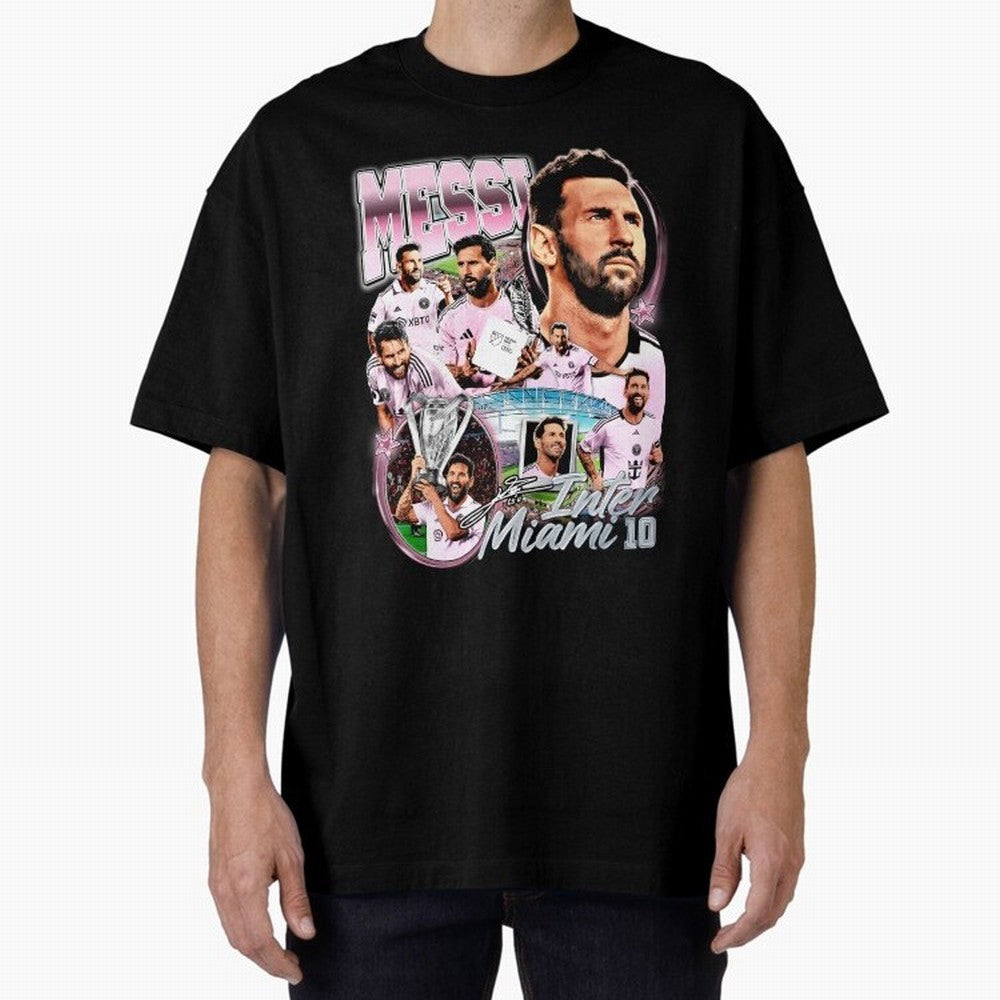 Lionel Messi Inter Miami Retro Vintage bootleg rap tee Classic T-Shirt Celebrate FIFA World Cup 2026 USA Canada Mexico Connected to Haaland and Mbappe, Brazil, Portugal and Argentina Energy, Fan Favorite Moments, National Team Passion, Big Match