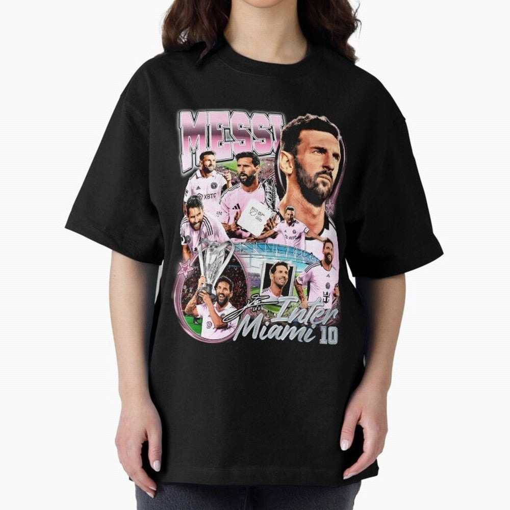 Lionel Messi Inter Miami Retro Vintage bootleg rap tee Classic T-Shirt Celebrate FIFA World Cup 2026 USA Canada Mexico Connected to Haaland and Mbappe, Brazil, Portugal and Argentina Energy, Fan Favorite Moments, National Team Passion, Big Match