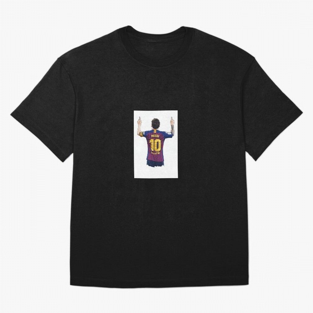Lionel Messi Celebration Outline Barcelona FC Oversized T-Shirt Turn Football Passion into FIFA World Cup 2026 USA Canada Mexico Celebrating Haaland and Mbappe, Netherlands Energy, Vintage Soccer Flavor, Modern Football Stars, National Flags and