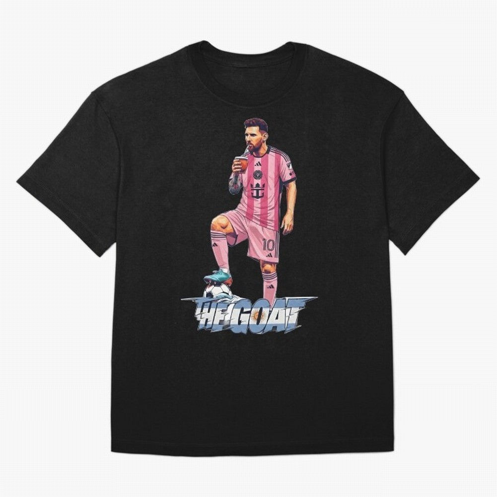 Messi Drawing Style Drinking Mate ¨C The Goat Design - Inter Miami Classic T-Shirt Make Every Match About FIFA World Cup 2026 USA Canada Mexico Highlighting Mbappe and Neymar, Spain and Netherlands Energy, Tournament Hype, Historic Matchups, Family