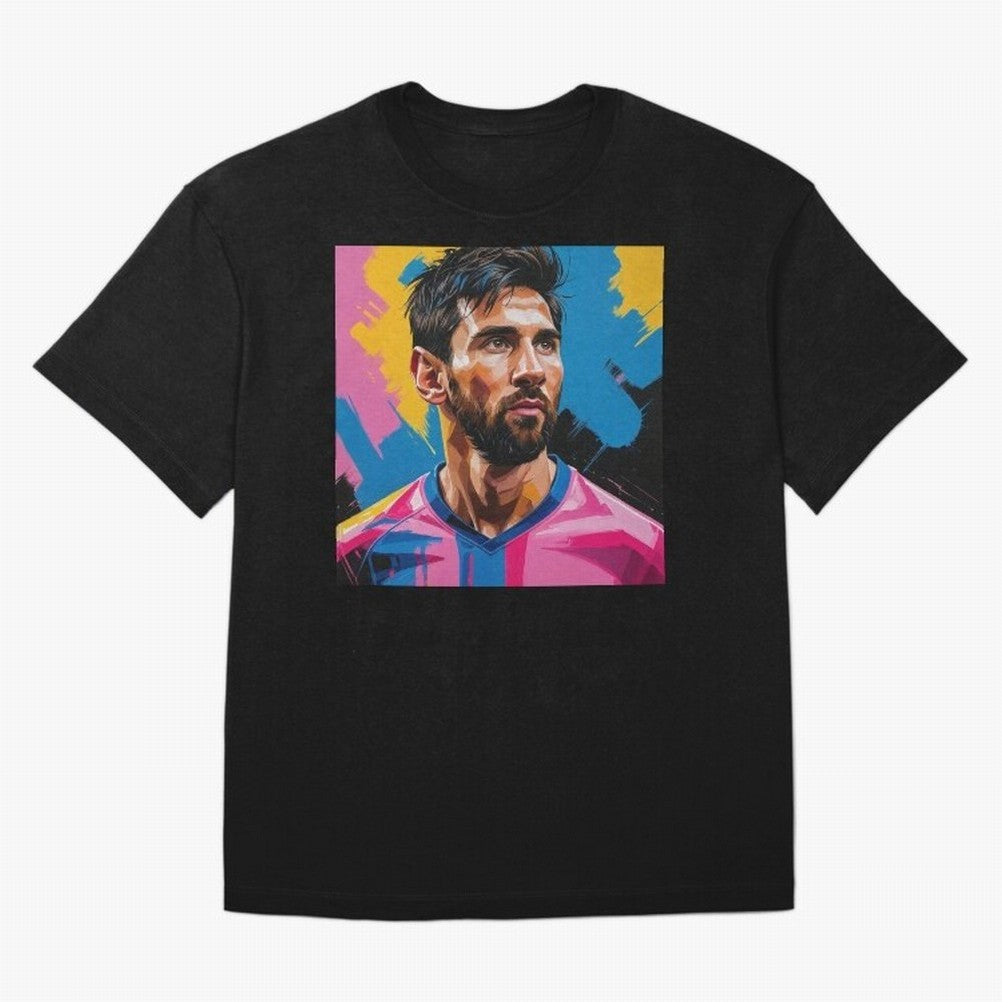 Vibrant Artistic Digital Painting Portrait of Lionel Messi (GOAT) Classic T-Shirt Experience FIFA World Cup 2026 Spirit, Celebrating Netherlands, Haaland, Football Passion, Legendary Performances, Festival Vibes and Supporter Community; Great for
