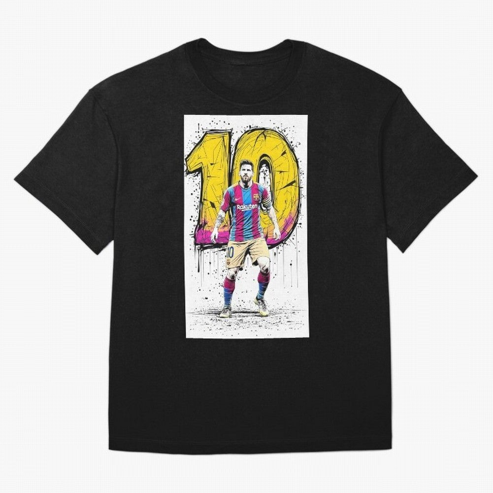 Lionel Messi Barcelona 10 Fan Art Oversized T-Shirt Relive Legendary Nights from FIFA World Cup 2026 Group Stage Centered on Haaland, Portugal, Spain and Germany Energy, Champion Mindset, Group Stage Buzz, Knockout Tension and Passionate Fan