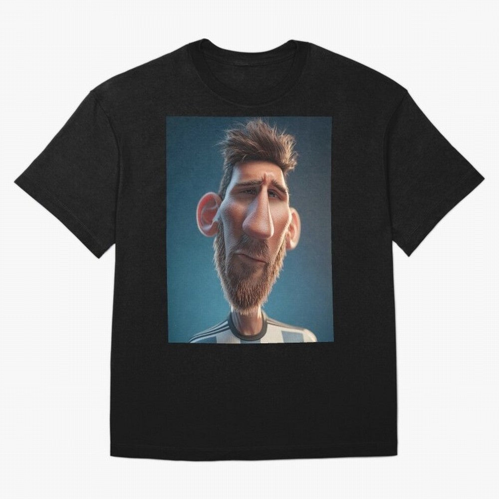 Lionel Messi Funny Soccer Cartoon Football Star Oversized T-Shirt Get Ready for the FIFA World Cup 2026 Group Stage Journey through Neymar Highlights, Germany Pride, Stadium Memories, Football Loyalty, International Chants and Championship