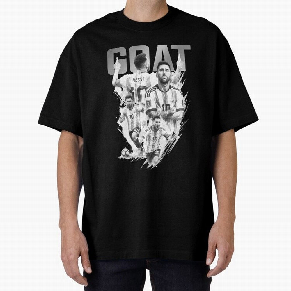 BLACK WHITE GOAT Lionel Messi watercolor illustration Classic T-Shirt Follow Every Goal of FIFA World Cup 2026 USA Canada Mexico for Fans of Mbappe and Neymar and France and Portugal, Bringing Football Passion, Legendary Performances, Festival
