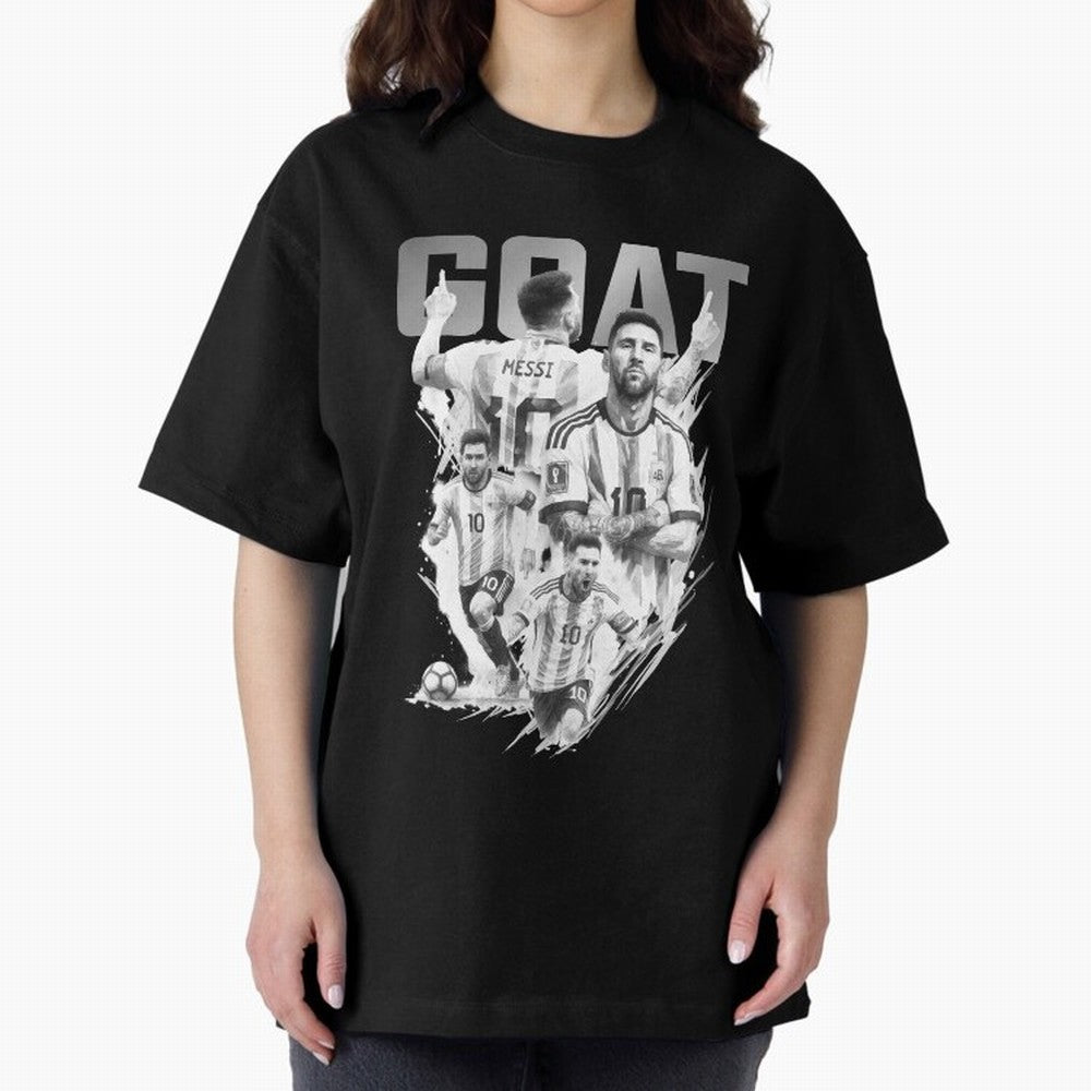 BLACK WHITE GOAT Lionel Messi watercolor illustration Classic T-Shirt Follow Every Goal of FIFA World Cup 2026 USA Canada Mexico for Fans of Mbappe and Neymar and France and Portugal, Bringing Football Passion, Legendary Performances, Festival