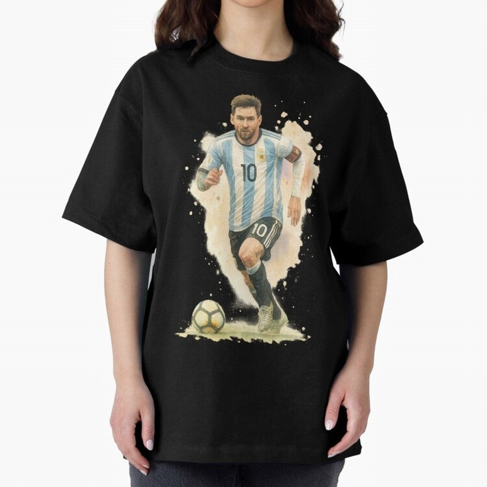 skills Lionel Messi watercolor illustration Classic T-Shirt Upgrade FIFA World Cup 2026 for Fans of CR7 and England, Bringing Sports Nostalgia, International Competition, Famous Players and Unforgettable Victories; Great for Watch Parties, Sports