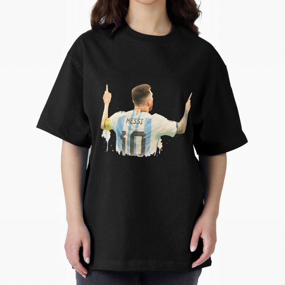 celebration Lionel Messi watercolor illustration Classic T-Shirt Wear the Spirit of Global Football Passion for FIFA World Cup 2026 USA Canada Mexico, Centered on Messi and Cristiano Ronaldo, France and Portugal, Football Passion, Legendary