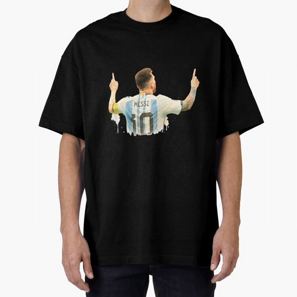 celebration Lionel Messi watercolor illustration Classic T-Shirt Wear the Spirit of Global Football Passion for FIFA World Cup 2026 USA Canada Mexico, Centered on Messi and Cristiano Ronaldo, France and Portugal, Football Passion, Legendary